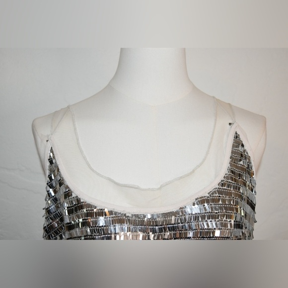 Free People Silver Sequin Chemise - Picture 9 of 15